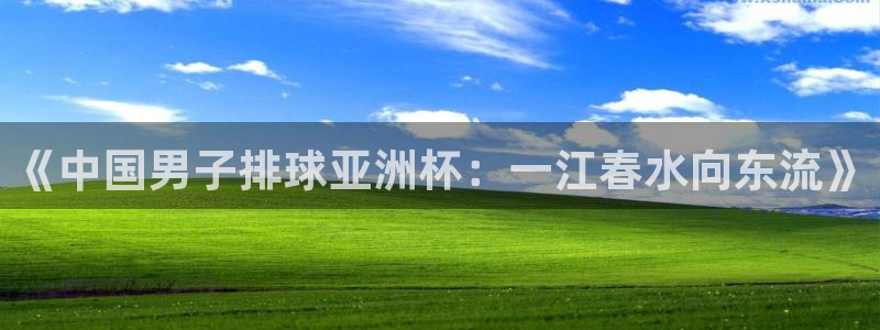 今年的世界杯:《中国男子排球亚洲杯:一江春水向东流》